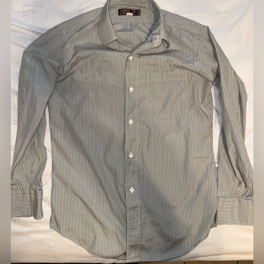 Men’s Yves Saint Laurent Striped Button Up Shirt SZ M